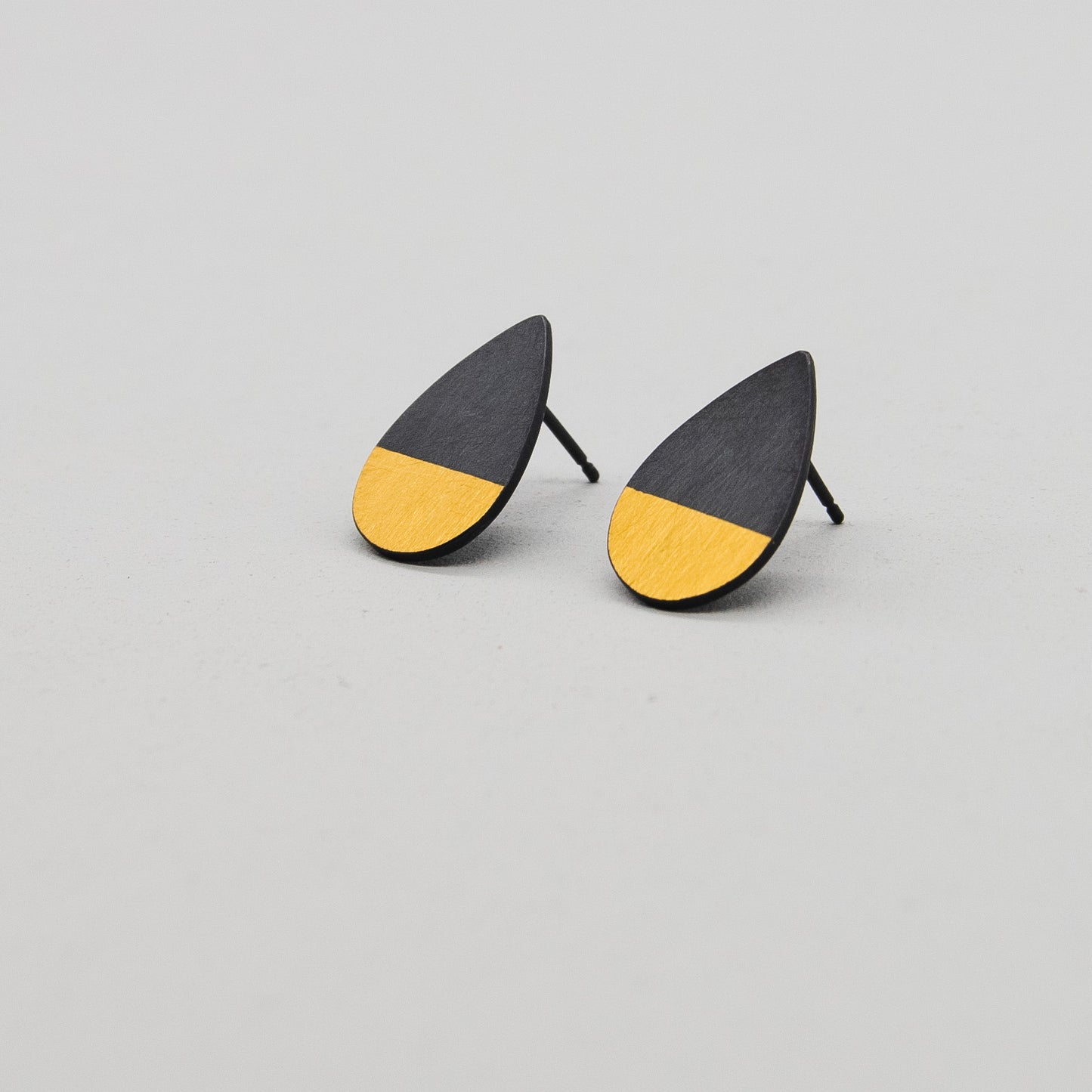 Sheng Zhang ‘Gem-metal’ Oxidised Water Drop Earrings