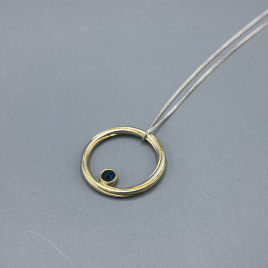 Alice Gow Twist Continuum Pendant with London Blue Topaz