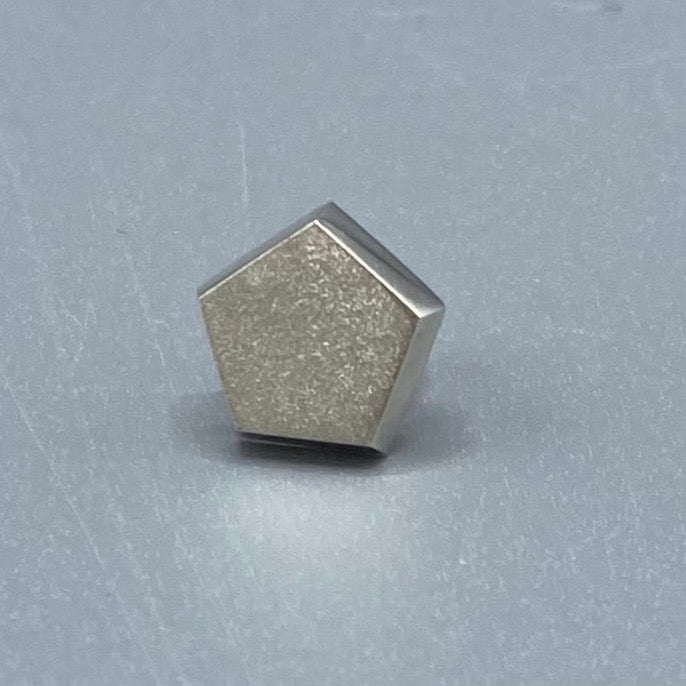 Emma Farquharson Silver Pentagon Stud Earrings