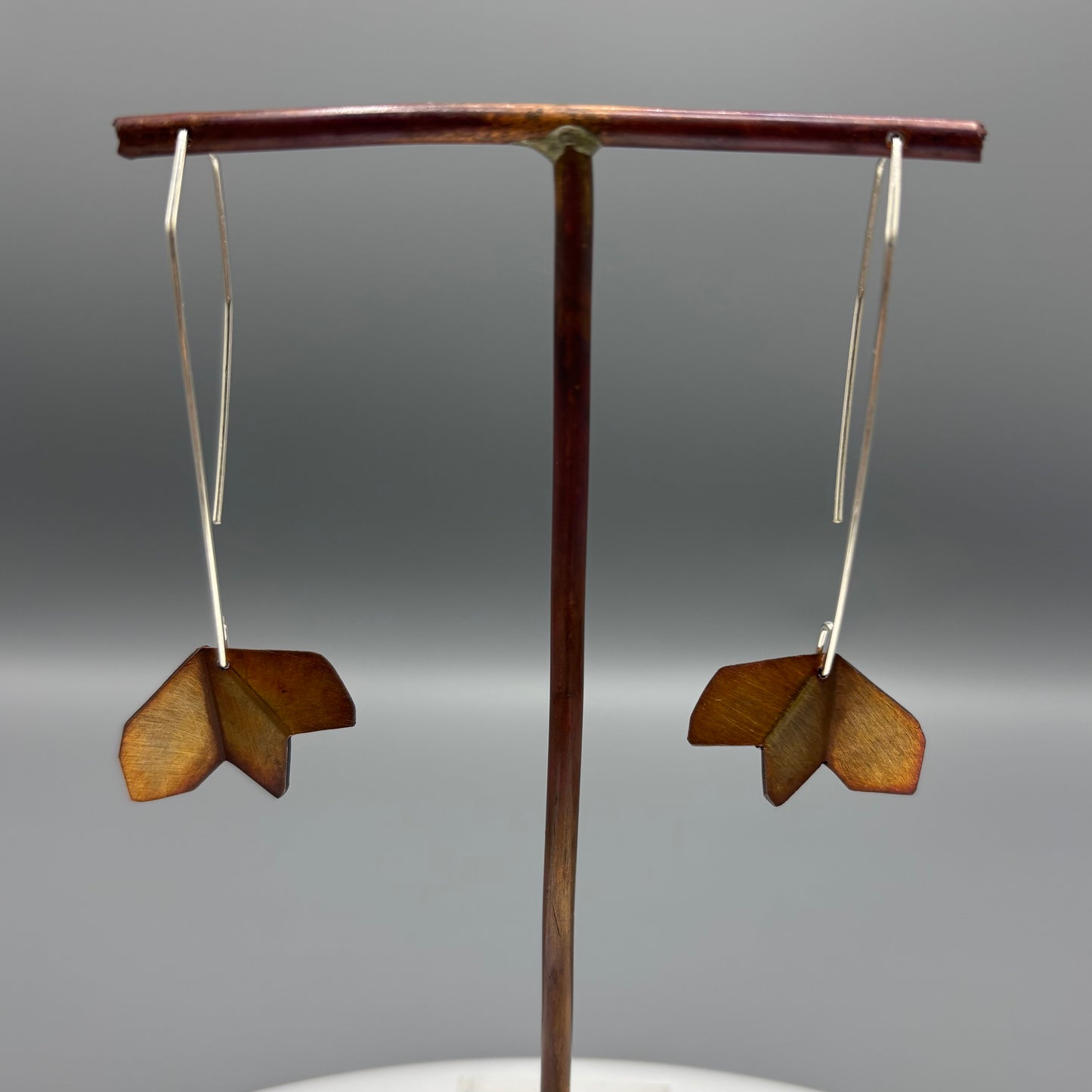 RawObjekt Silver Flower Hook Drop Earrings