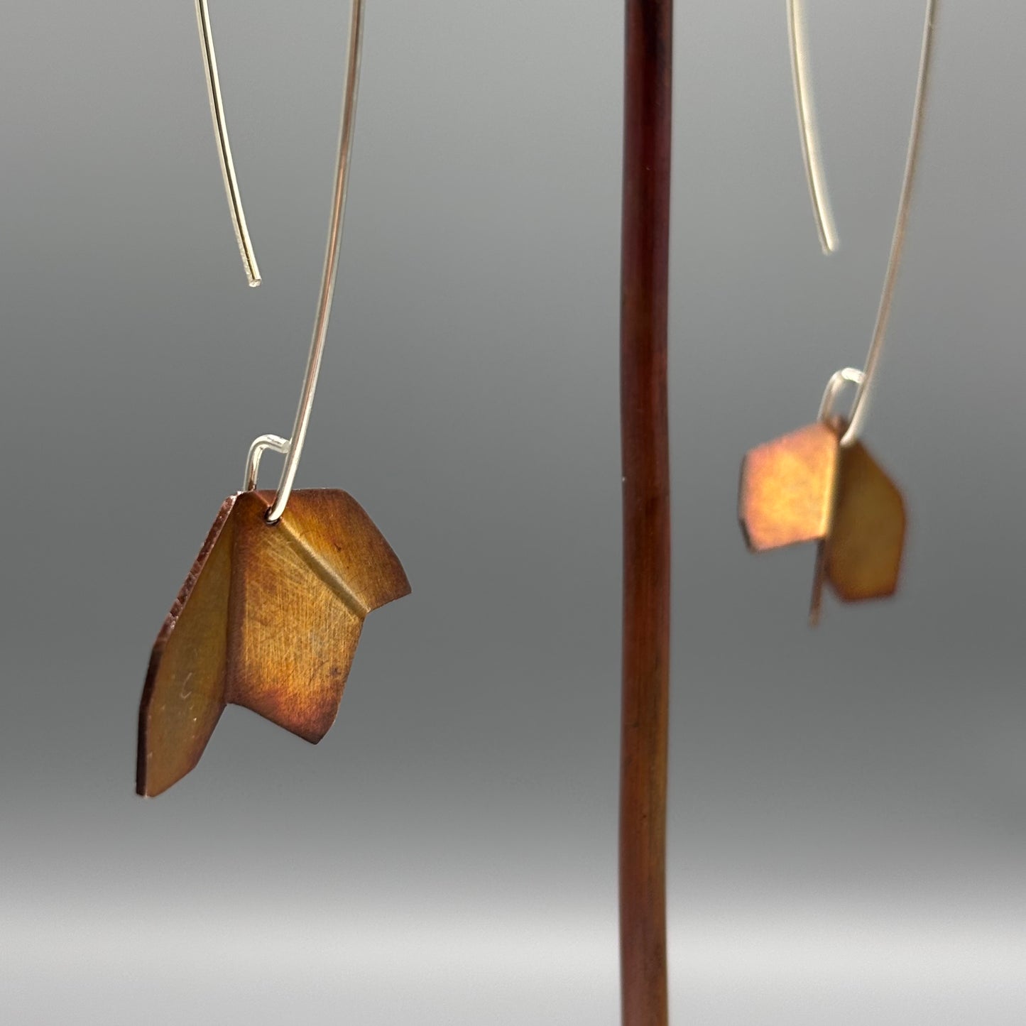 RawObjekt Silver Flower Hook Drop Earrings