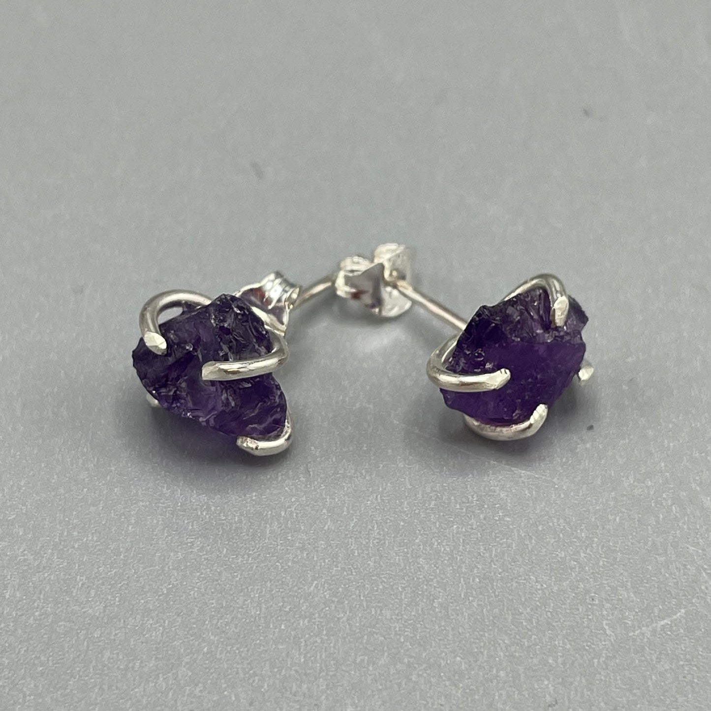 Caroline Stokesberry-Lee Raw Amethyst Earrings