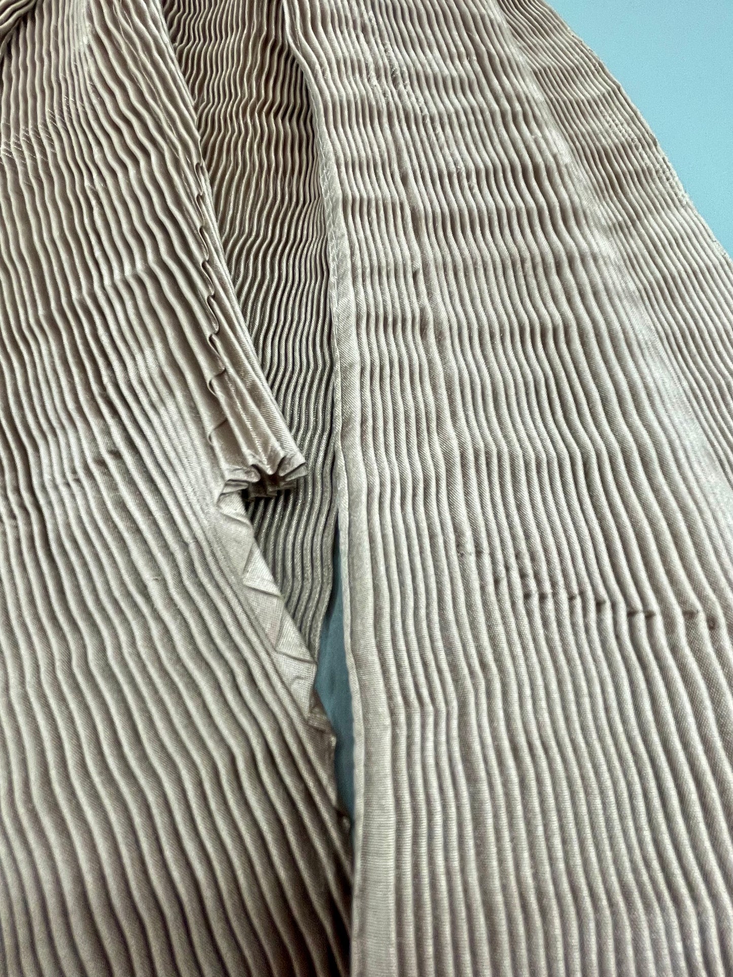 Nawal Gebreel Handmade Scarf Taupe Amro Pleat Scarf/Cravat