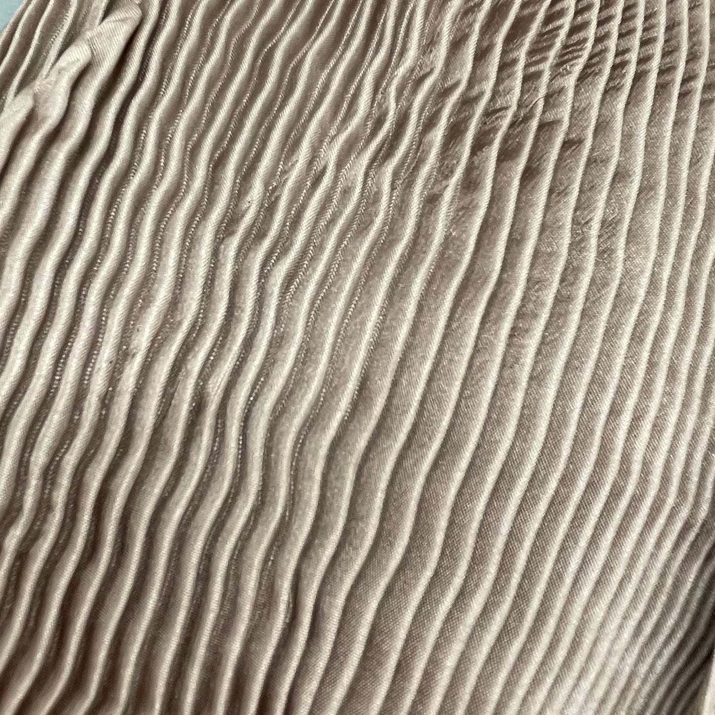 Nawal Gebreel Handmade Scarf Taupe Amro Pleat Scarf/Cravat