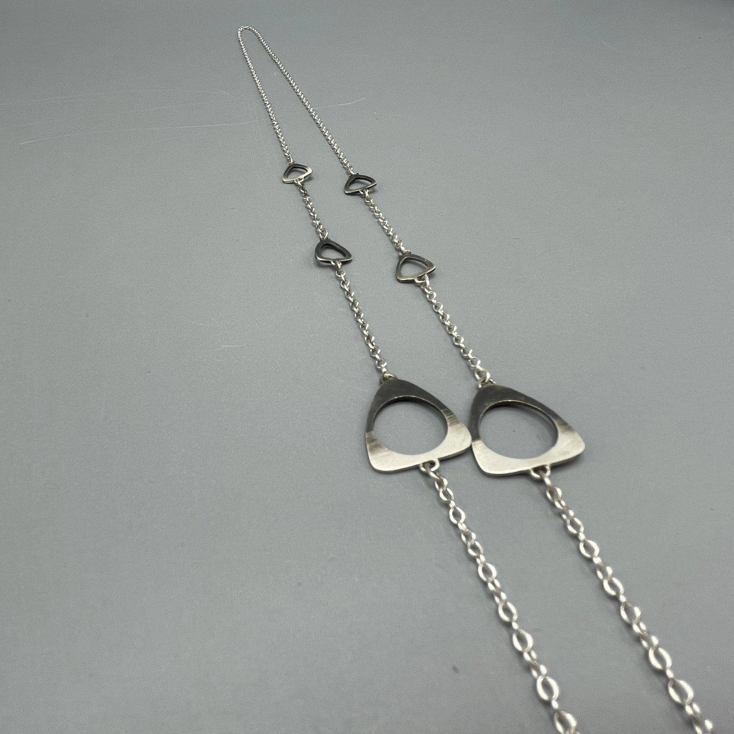 DesignsbyMia Tatiana Loop Necklace with graded oxidised pieces