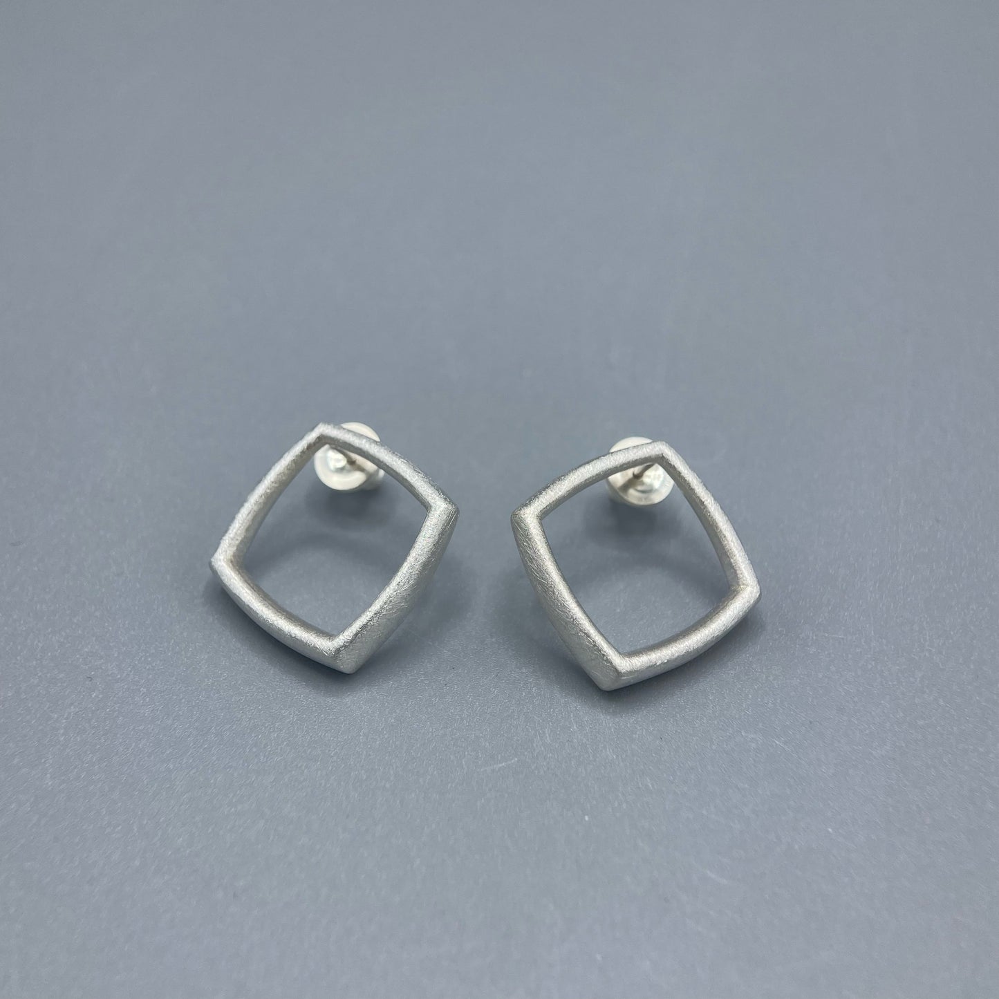 Sheng Zhang 'Curved Curves' Framed Rhombus Earrings