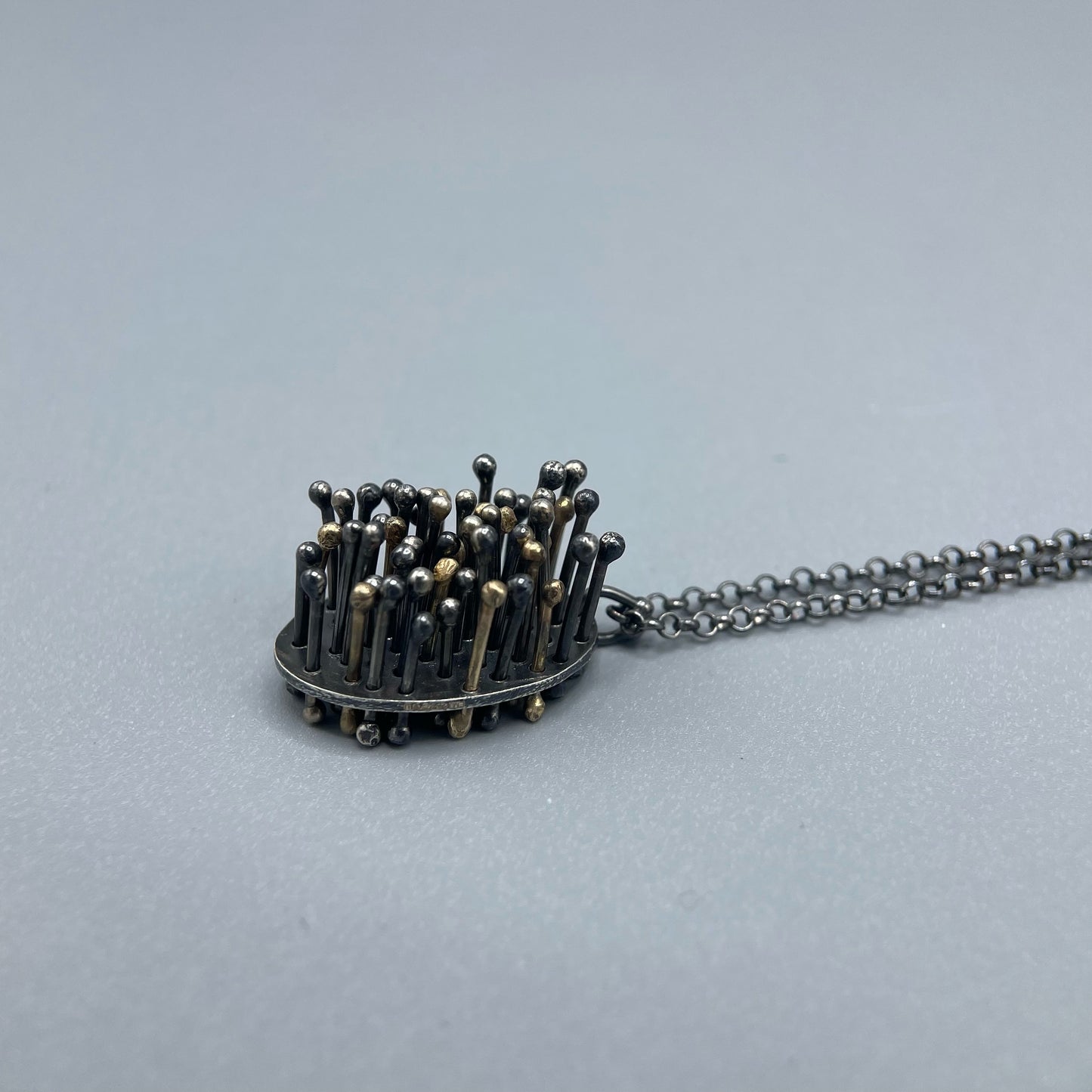 Emma McGilchrist Oxidised Small Moss Pendant