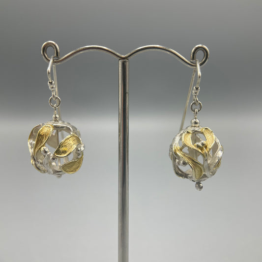 Tim Blades Mistletoe Circle Drop Earrings