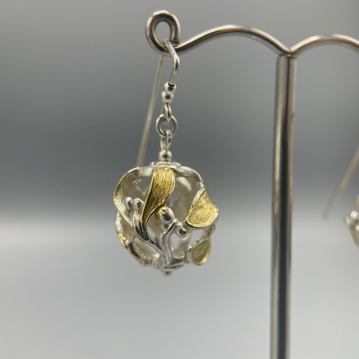 Tim Blades Mistletoe Circle Drop Earrings