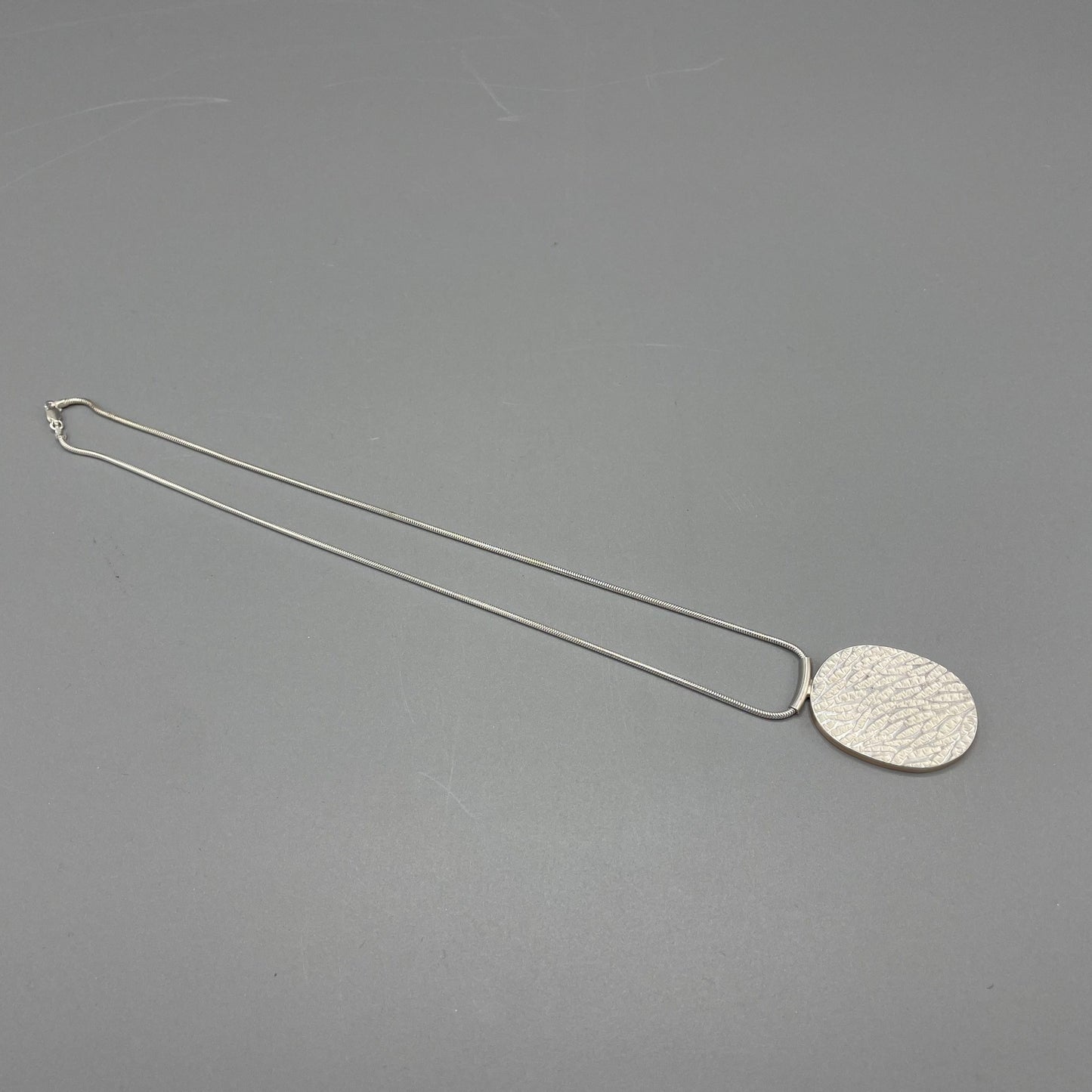 Papermetal Embossed Petals Large Oval Pendant