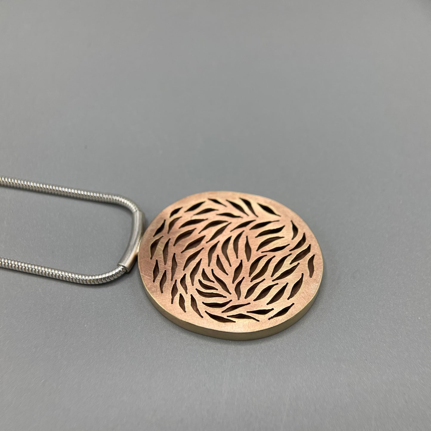 Papermetal Pierced Petals Oval Pendant