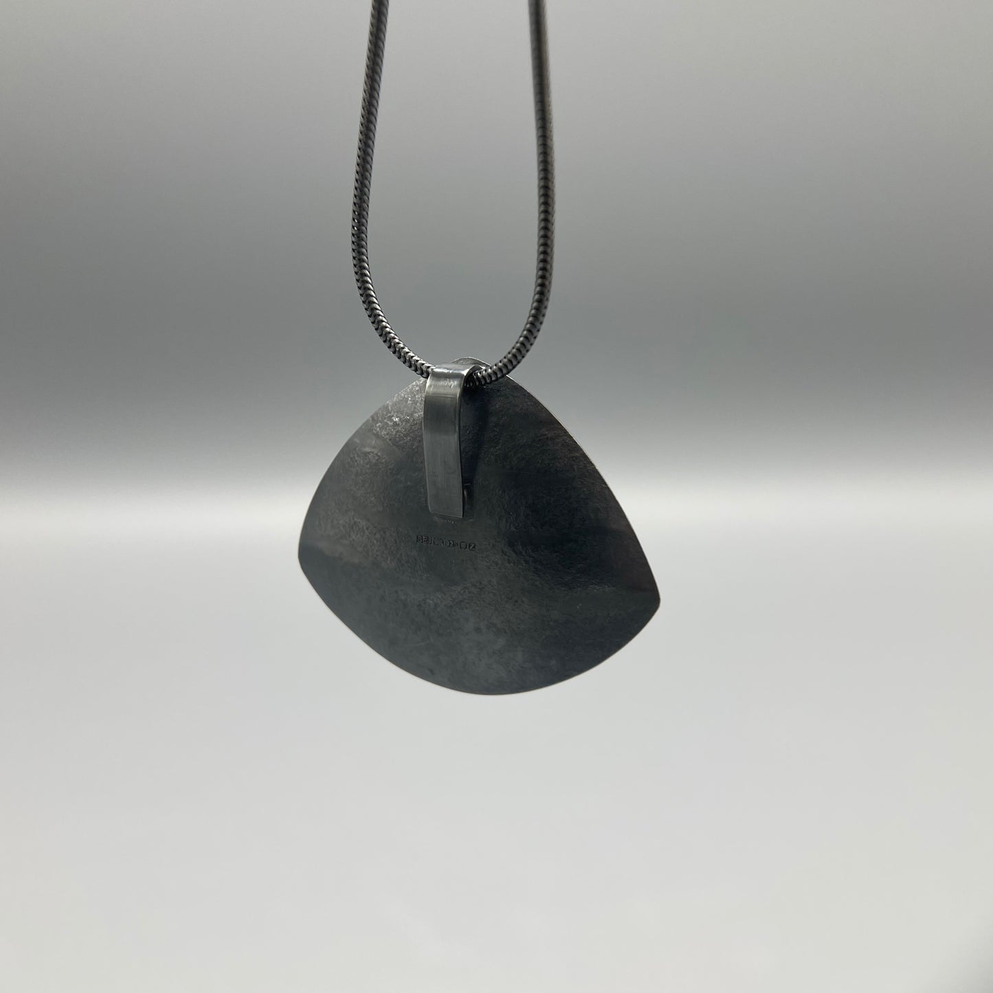 Sandra Elizabeth Oxidised Silver Clam Shell Pendant