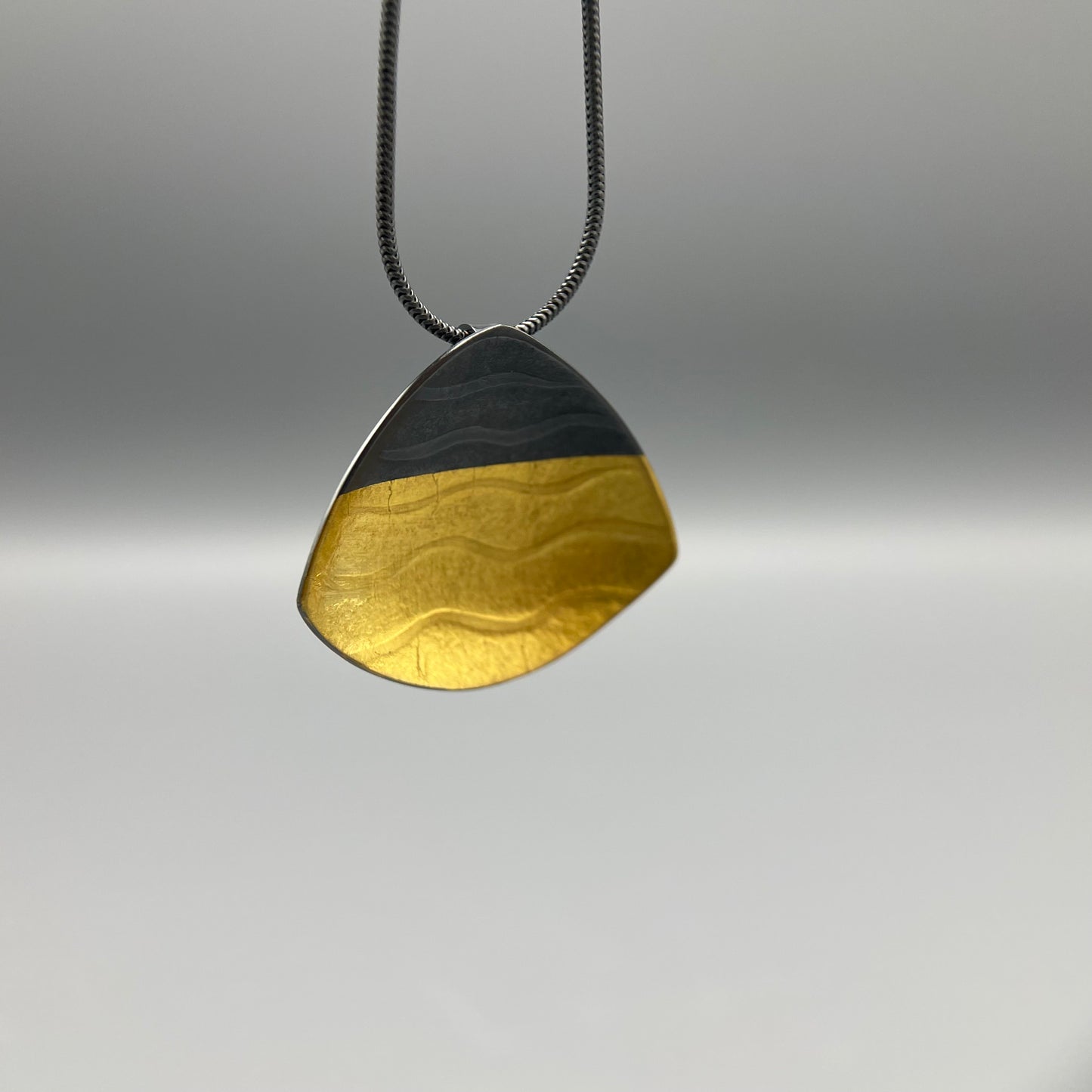 Sandra Elizabeth Oxidised Silver Clam Shell Pendant