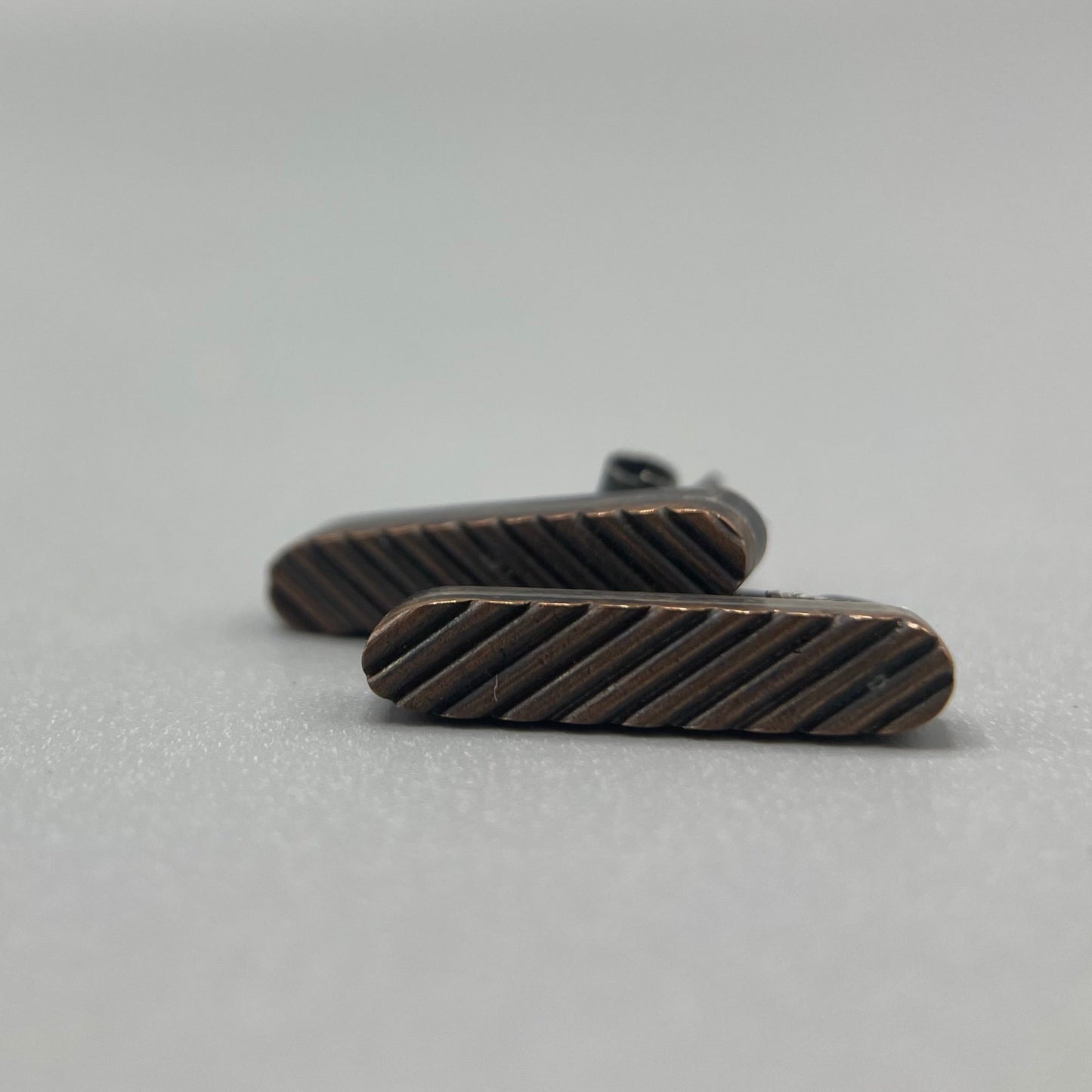 Papermetal Oxidised Silver and Copper Bar Studs