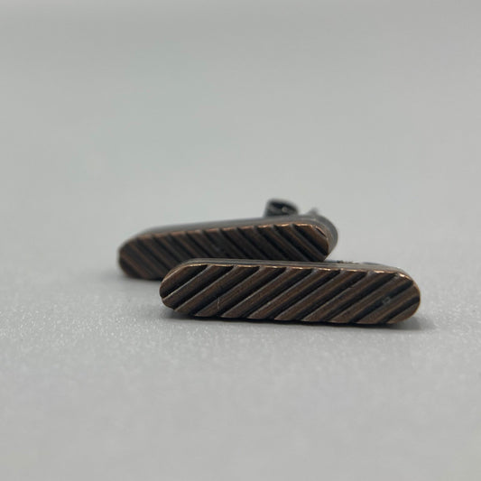 Papermetal Oxidised Silver and Copper Bar Studs