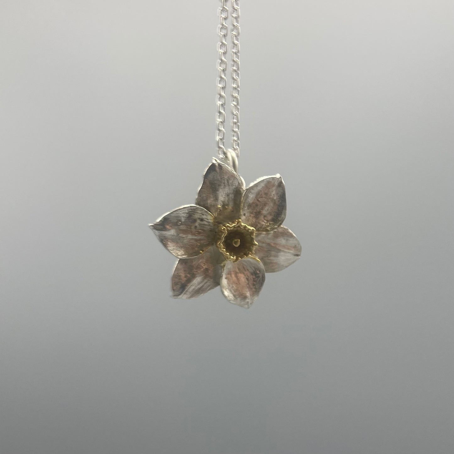 Tim Blades Silver and Gold Plated Narcissus Pendant