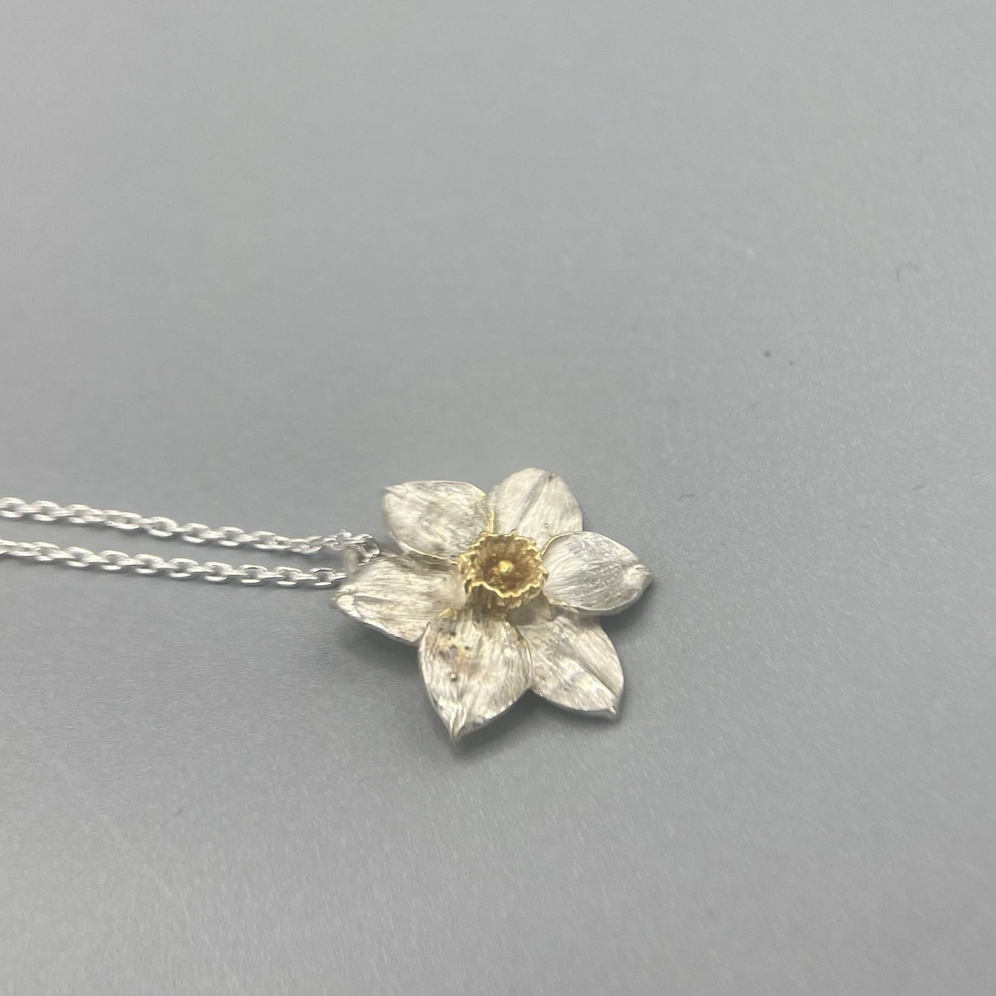 Tim Blades Silver and Gold Plated Narcissus Pendant