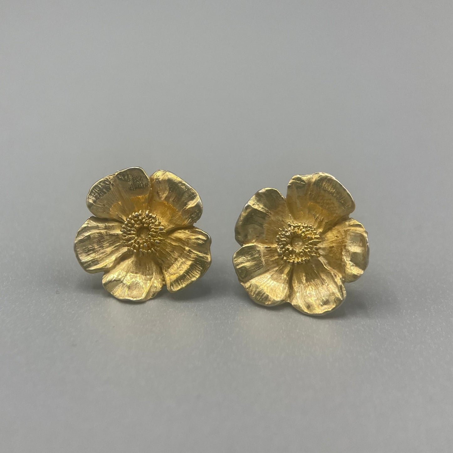 Tim Blades Gold Plated Flower Studs