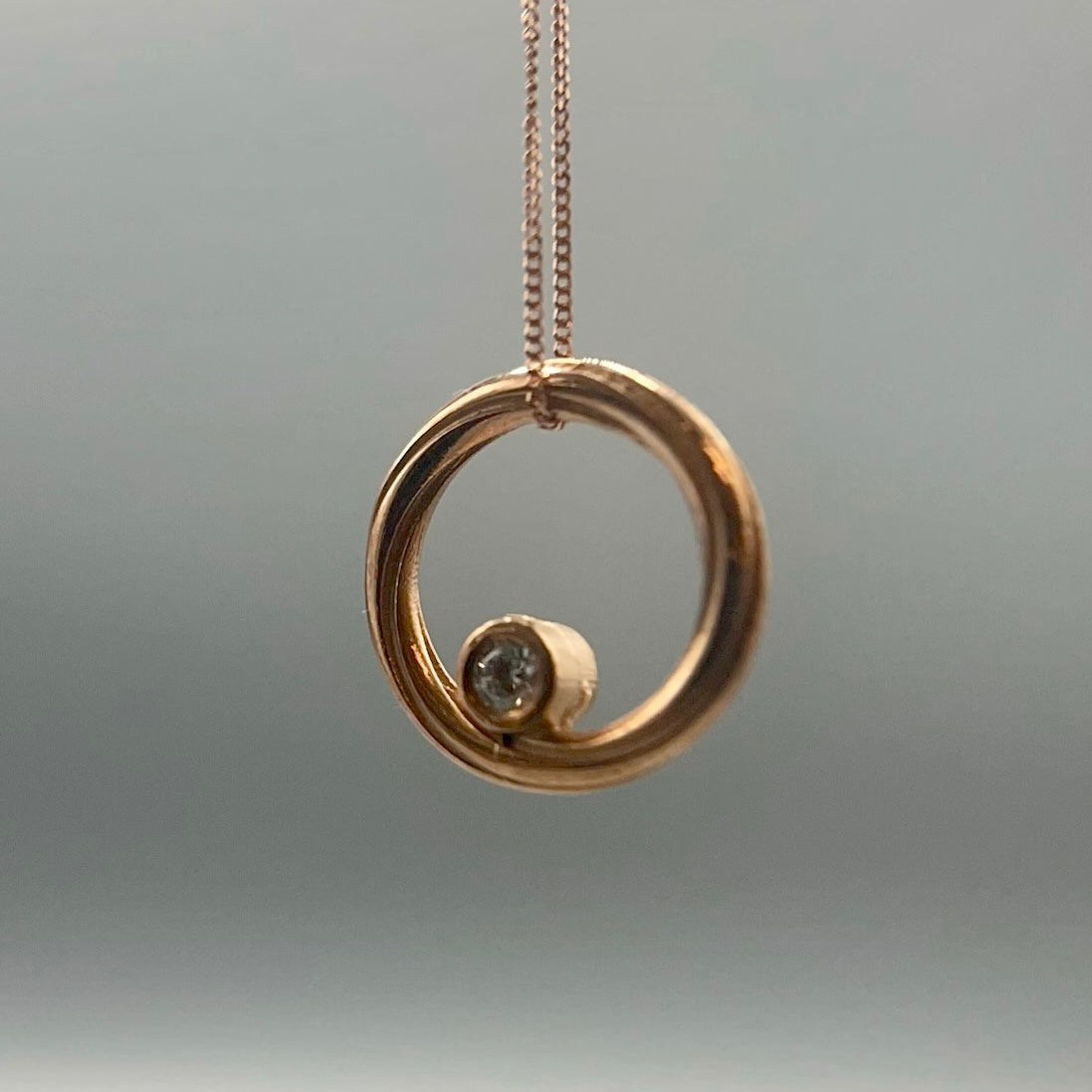 Alice Gow Twist Continuum Double Facing 9ct Rose Gold Pendant