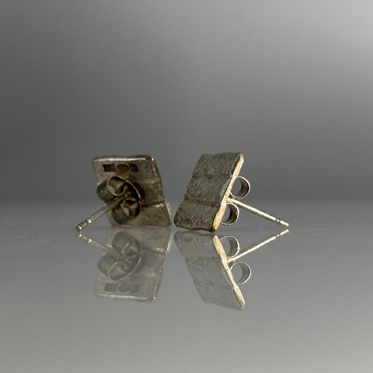 Anthony Feiler – Earrings: Textured Silver Studs