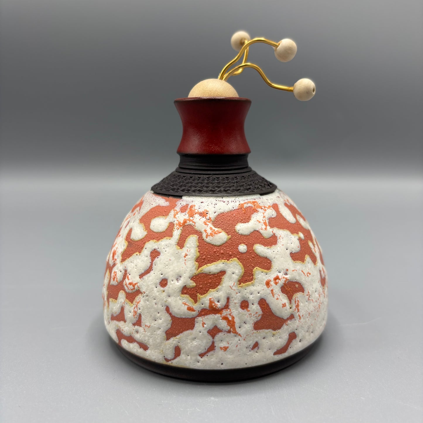 Geoffrey Swindell Bud Vase with decorative stopper