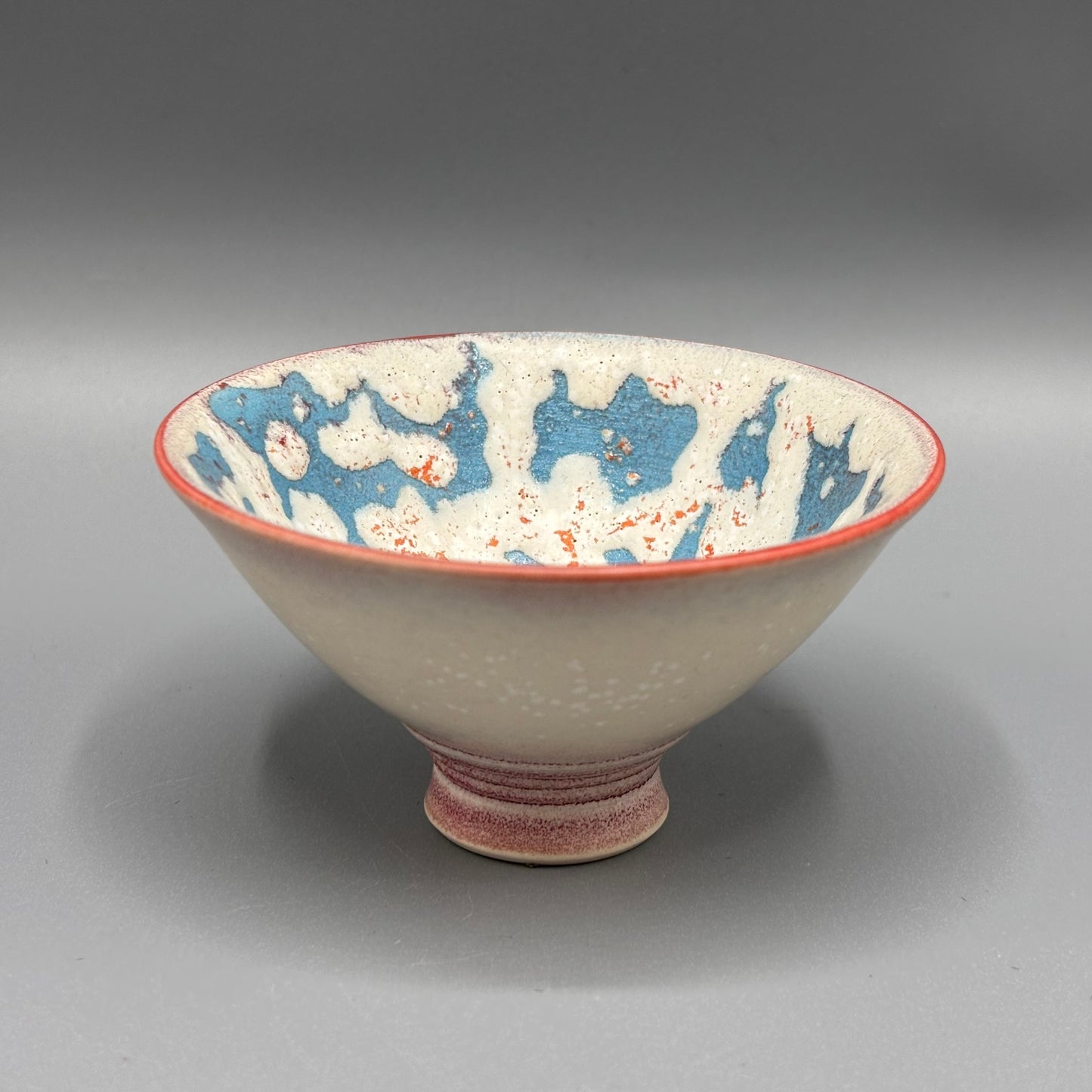 Geoffrey Swindell Crawl Glazed Mini Dish in Blue