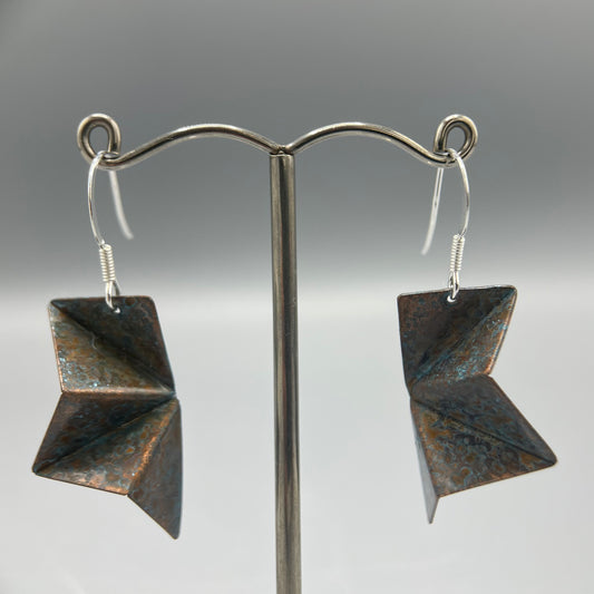 Stephanie Hopkins Copper Origami Earrings