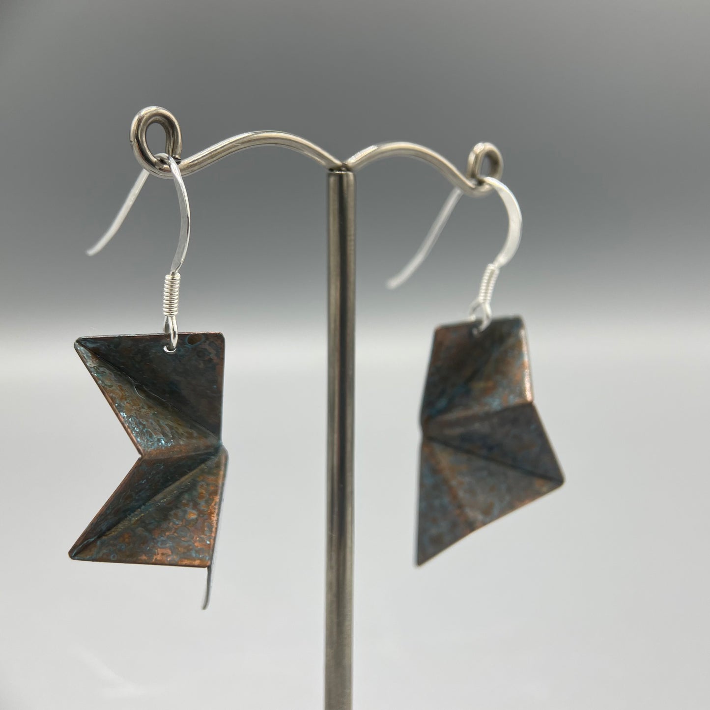 Stephanie Hopkins Copper Origami Earrings