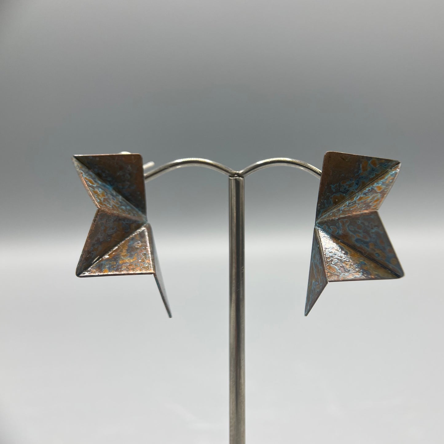 Stephanie Hopkins Copper Origami Earrings