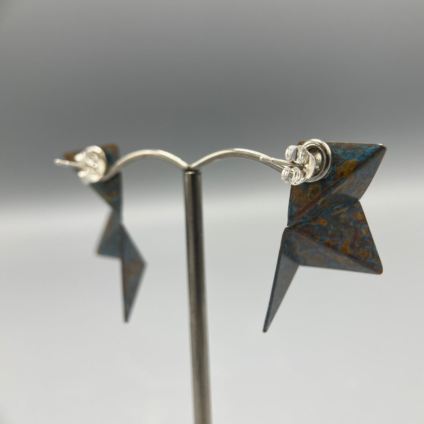 Stephanie Hopkins Copper Origami Earrings
