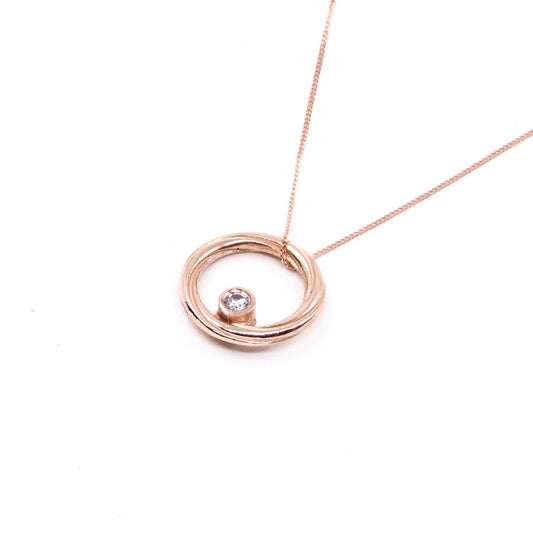 Alice Gow Twist Continuum Double Facing 9ct Rose Gold Pendant