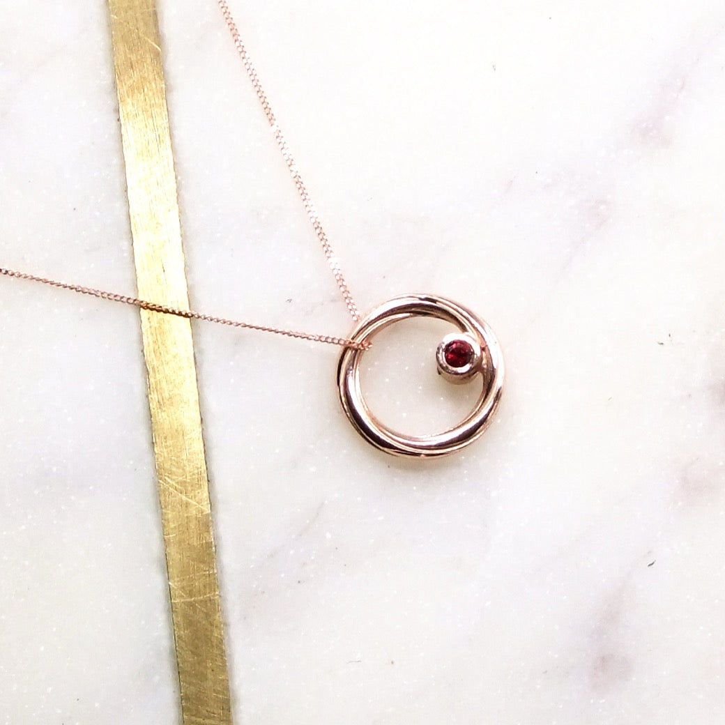 Alice Gow Twist Continuum Double Facing 9ct Rose Gold Pendant