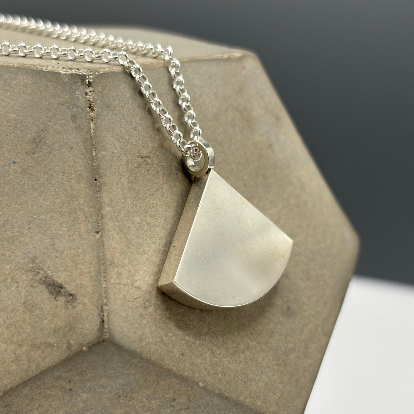 Wilde Works – Sterling Silver and Resin 'New Quarter' Pendant