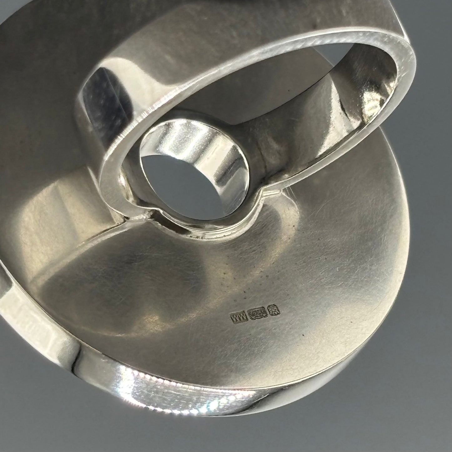 Wilde Works – Sterling Silver and Resin Large 'First Exploration' Ring (Slate Blue)