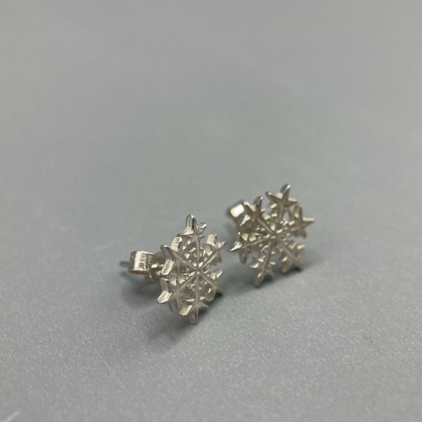 Tim Blades Silver Snowflake Stud Earrings