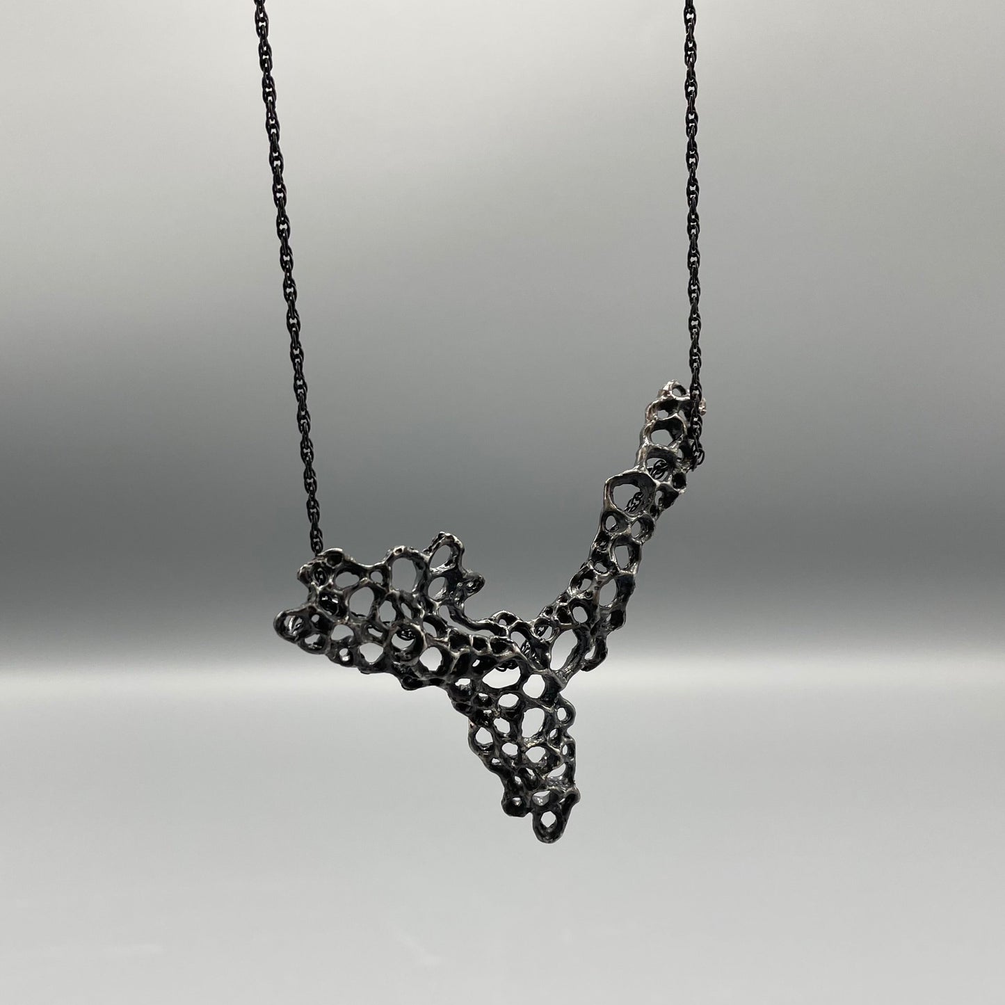 Beca Beeby Morphogenetic Oxidised Necklace