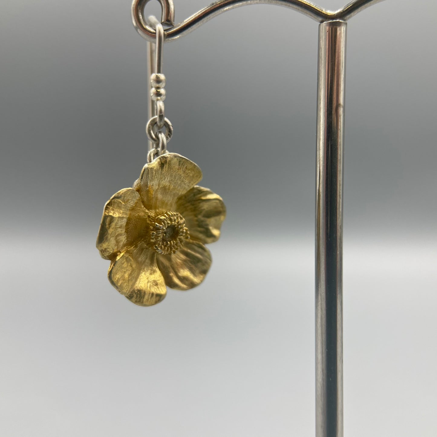 Tim Blades Gold Plated Flower Drops