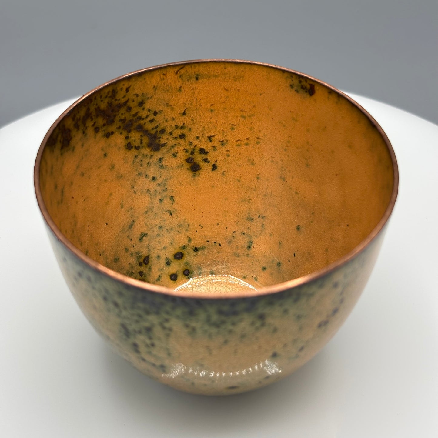 Cruan – Fairview Enamelled Copper Bowl (Hard White & Gold)