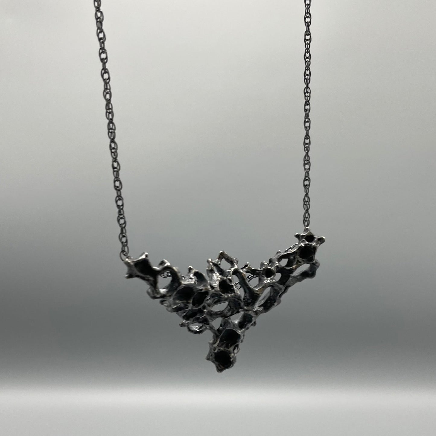 Beca Beeby Morphogenetic Oxidised Necklace