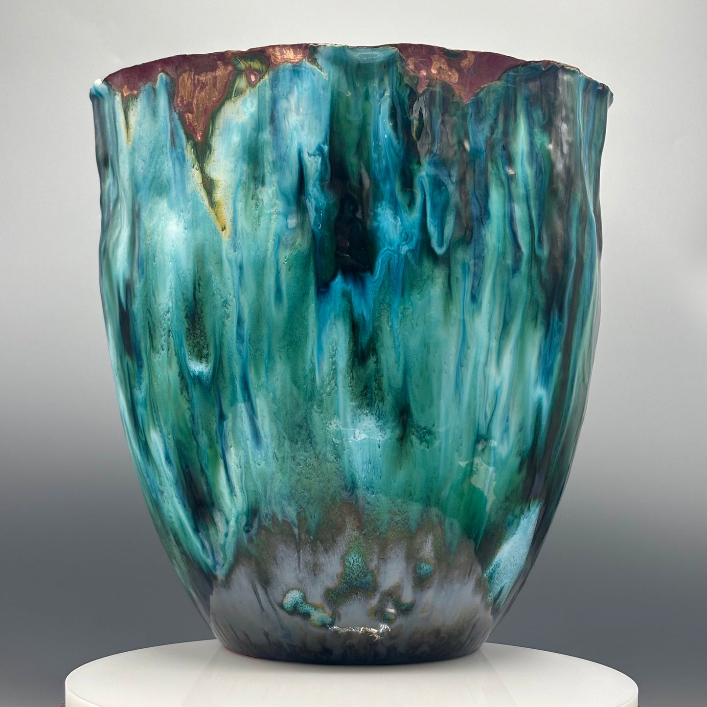 Cruan – Shades of White (Enamelled Copper Vessel)