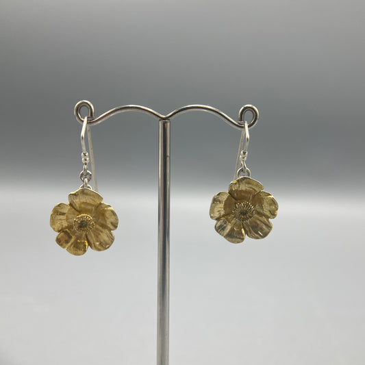 Tim Blades Gold Plated Flower Drops