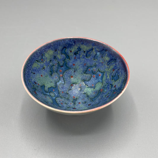 Geoffrey Swindell Small Abstract Bowl - Blue