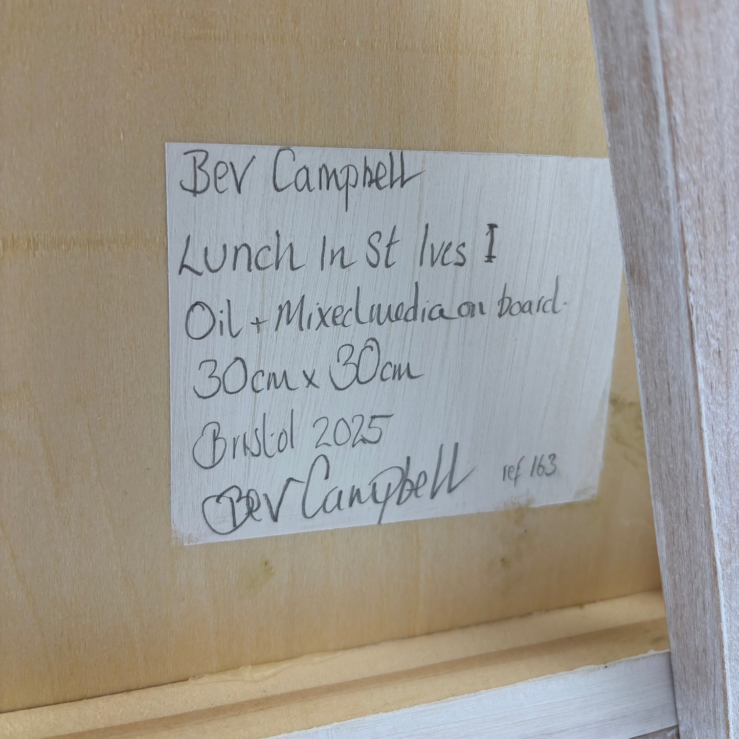 Bev Campbell 'Lunch in St. Ives I' 2025
