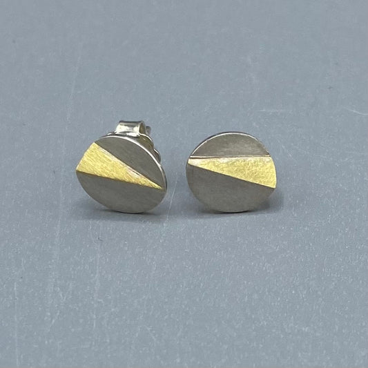 Emma Farquharson Silver and 18ct Gold Arrow Studs