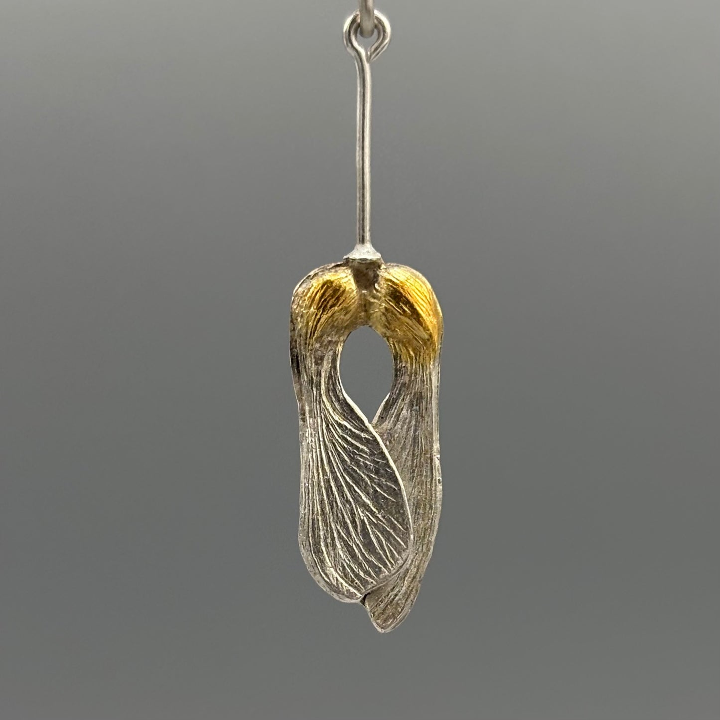 Tim Blades Silver and Gold-plated 'Seedpod Pendant Necklace'