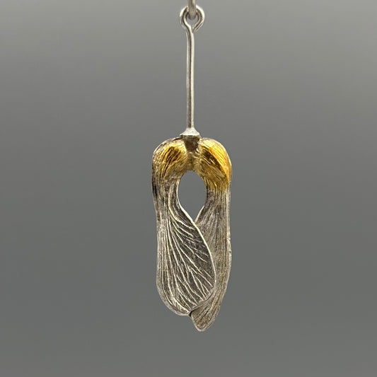 Tim Blades Silver and Gold-plated 'Seedpod Pendant Necklace'
