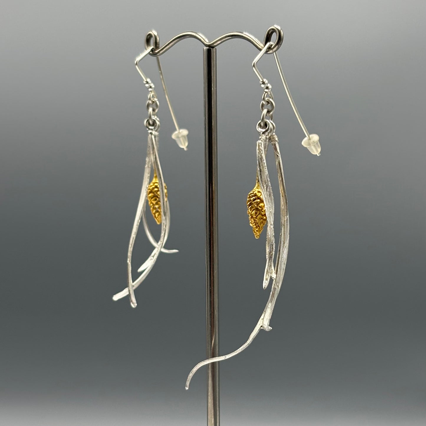 Tim Blades 'Pine Needle Drop Earrings'