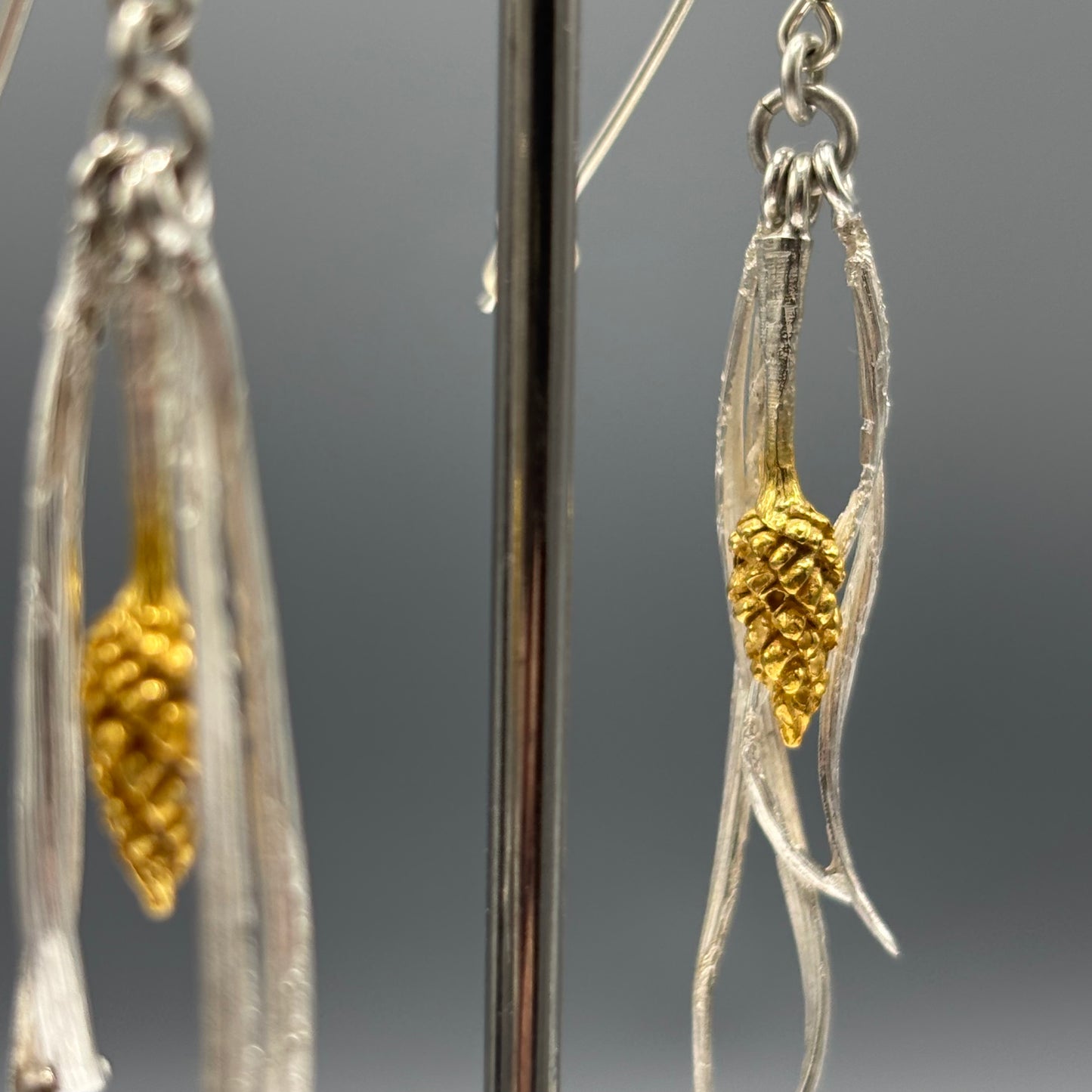 Tim Blades 'Pine Needle Drop Earrings'
