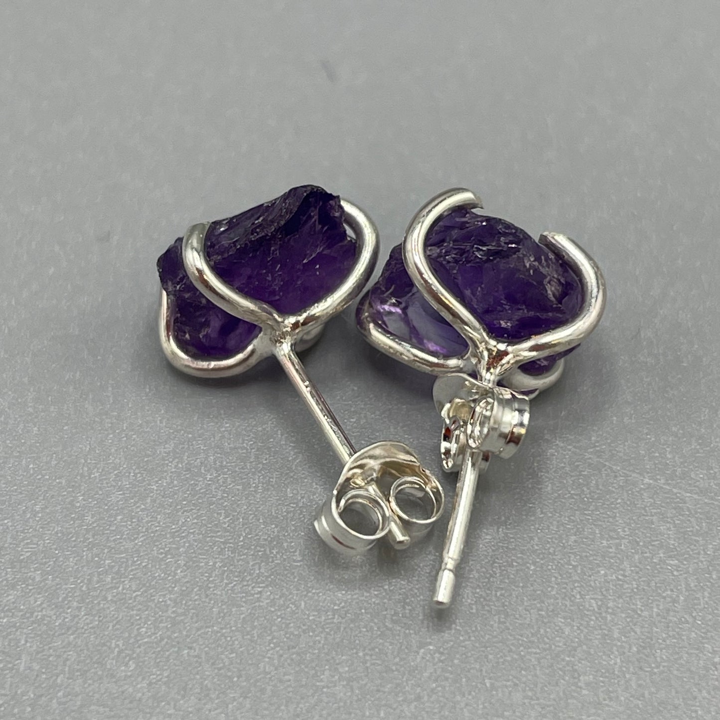 Caroline Stokesberry-Lee Raw Amethyst Earrings