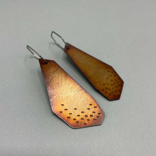 RawObjekt Copper Rock Drop Earrings